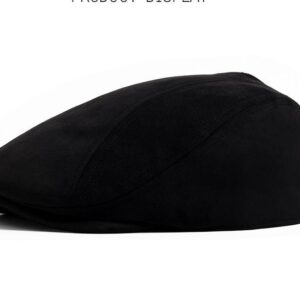 Vintage Suede Newsboy Beret – Autumn & Winter Unisex Flat Visor Cap